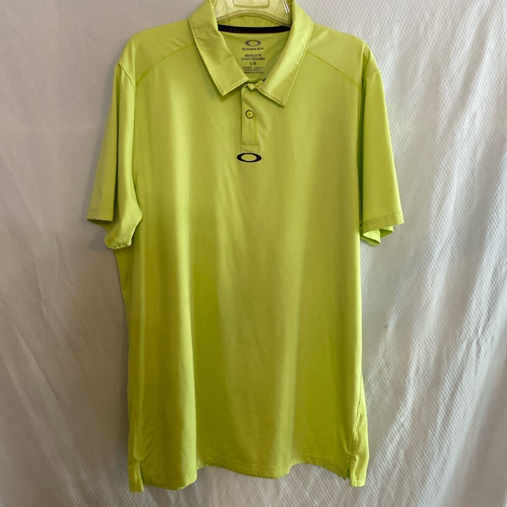 OAKLEY GOLF SHIRT hydronix size large bright green